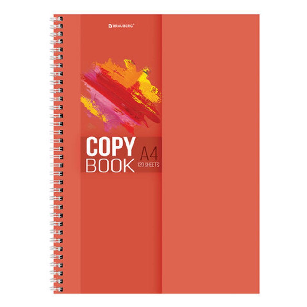 Тетрадь А4, 120 л., BRAUBERG гребень, клетка, обложка картон, "Vision", 404070, 4шт