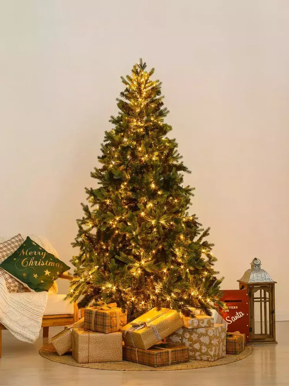 Елка с гирляндой «Грацио» (Литая+пвх) 150 см / 1,5 м