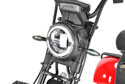 Электроскутер Citycoco White Siberia PRO Trike 3000W Красный