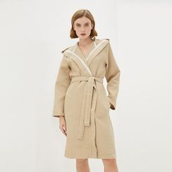 Наоми (кофе) L Халат вафельный с капюшоном