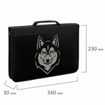 Папка на молнии BRAUBERG А4 с ручкой с органайзером 1 отделение "Husky" (2 штуки в упаковке)