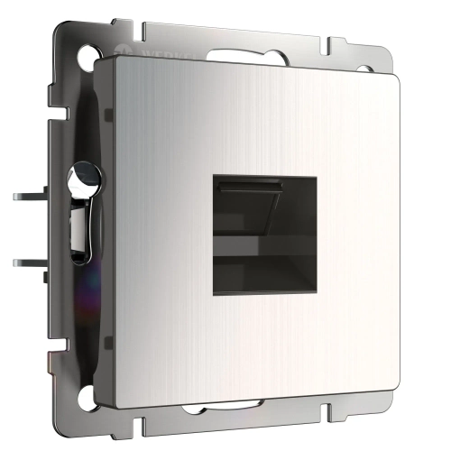 Розетка Ethernet RJ-45 (никель глянцевый рифленый) W1181002