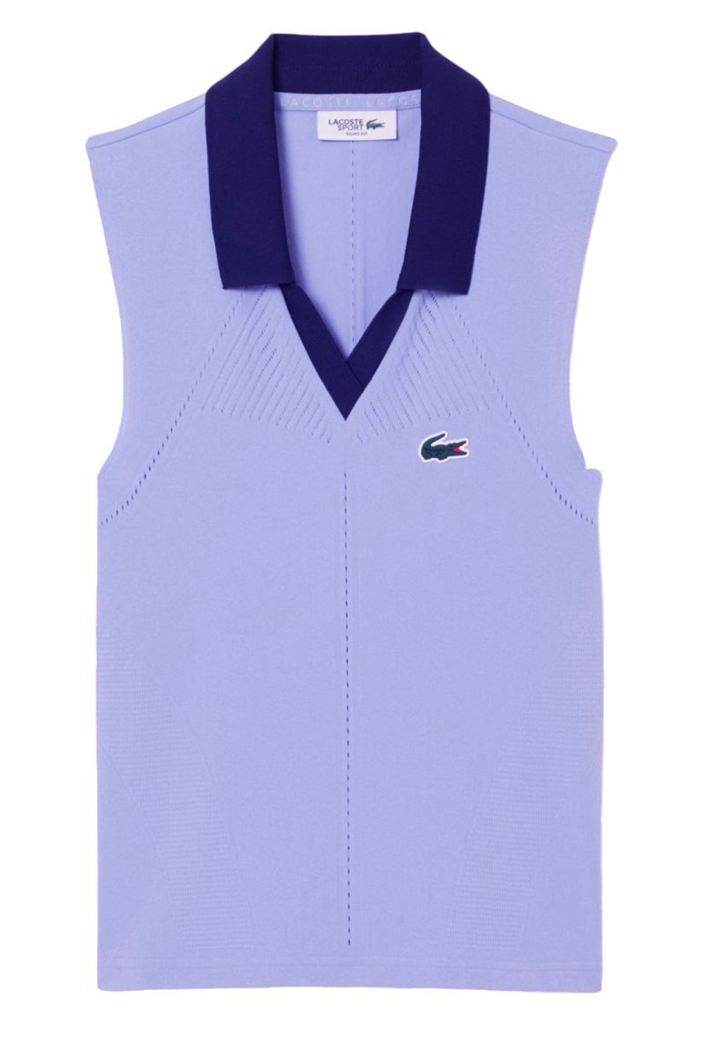 Женское поло Lacoste Sleeveless Stretch Knit Tennis - purple/navy blue