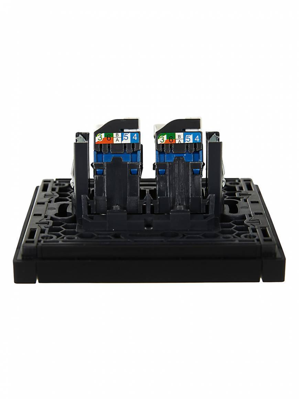 FORTE&PIANO Розетка компьютерная двойная RJ45 кат.6 FP134 черный IEK