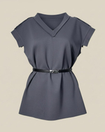 Жилет из джерси в дымчатом