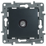 Розетка TV (телевизионная) оконечная - антрацит ETIKA Legrand