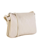 Стильная женская маленькая бежевая стёганая сумочка из искусственной кожи 22х16х4 см COSCET М-СД-134