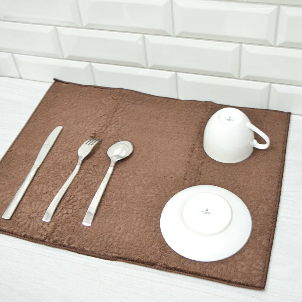 Коврик для сушки посуды 38*50см, полиэстер, микс NNKS3