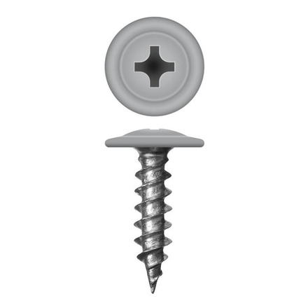 Саморез с прессшайбой 4,2*19, острые, RAL 7024 (серый графит)