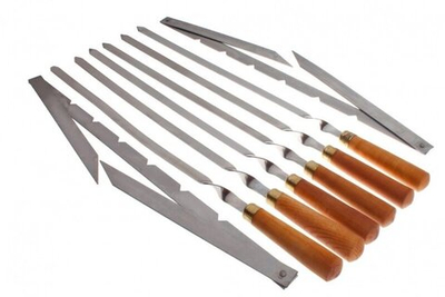 Набор шампуров "Кизляр №2" 7 предметов (прозрачный чехол)