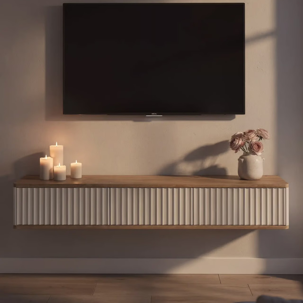 Подвесная тумба под телевизор ROYAL 5030 эко (Дуб Кантри)