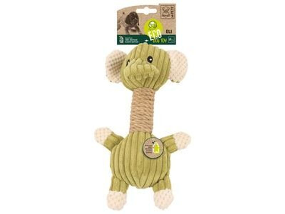 M-PETS Игрушка мягкая для собак Слоник Элли с канатом, 31 см