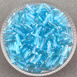 Стеклярус Miyuki Twisted Bugle, цвет #0260 (вода, прозрачный радужный)