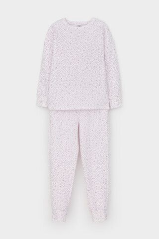 пижама  для девочки  К 1587/нежно-лавандовый,лепестки цветов