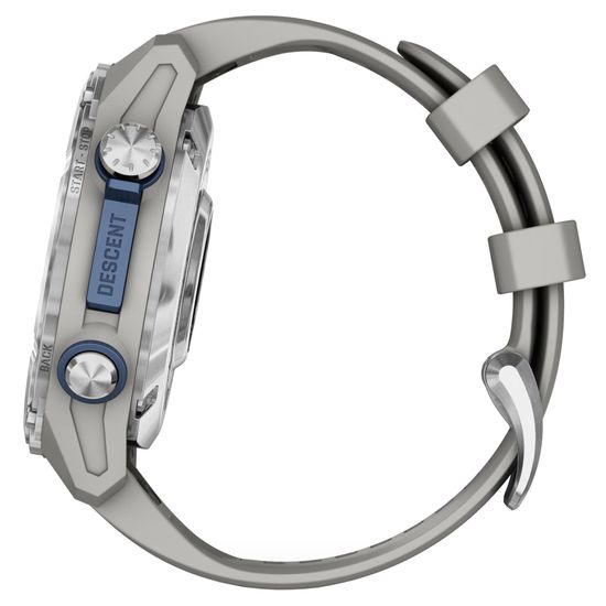 Умные часы Garmin Descent Mk3 43 мм Stainless Steel / Fog Gray Silicone Band