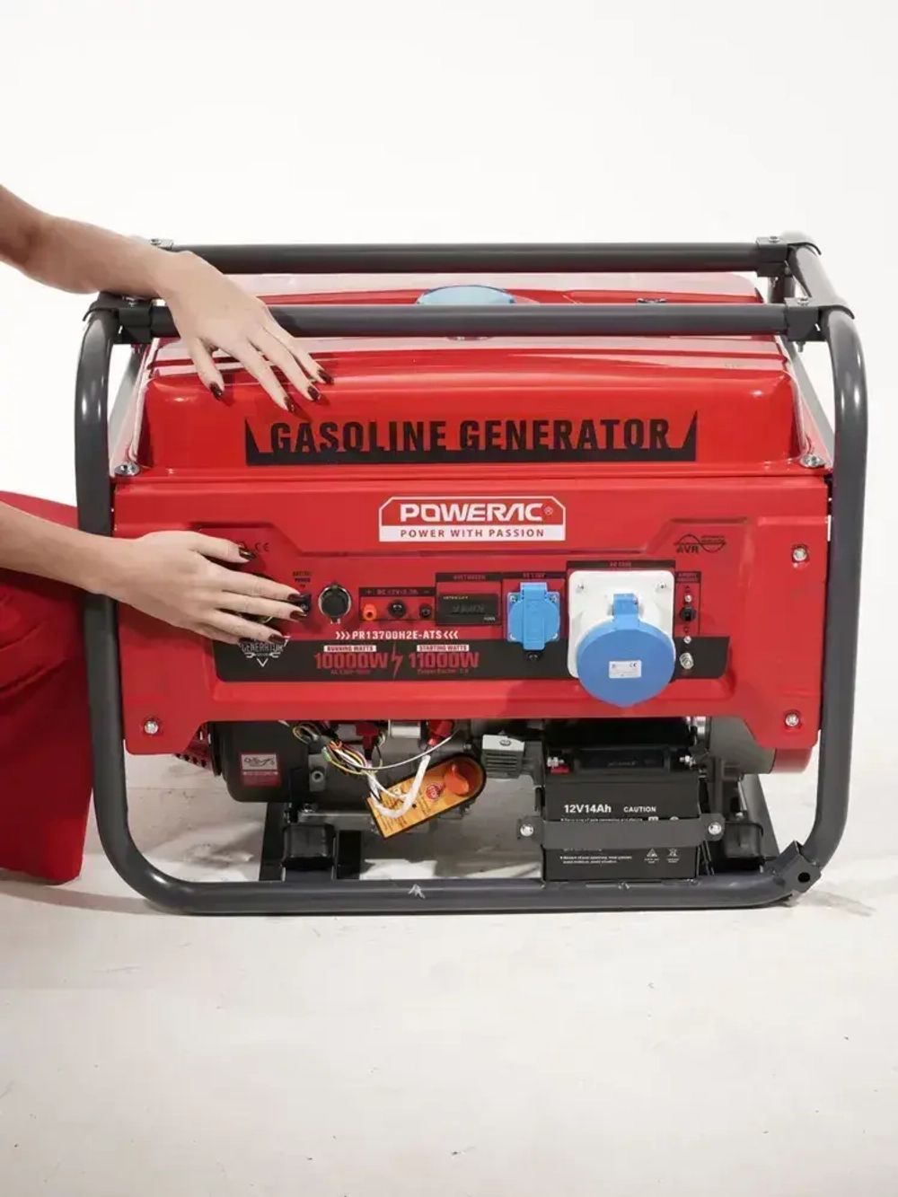Генератор бензиновый электрический Powerac PR13700H2E-ATS (11кВт, 220В, 18л.с., АВТОЗАПУСК)