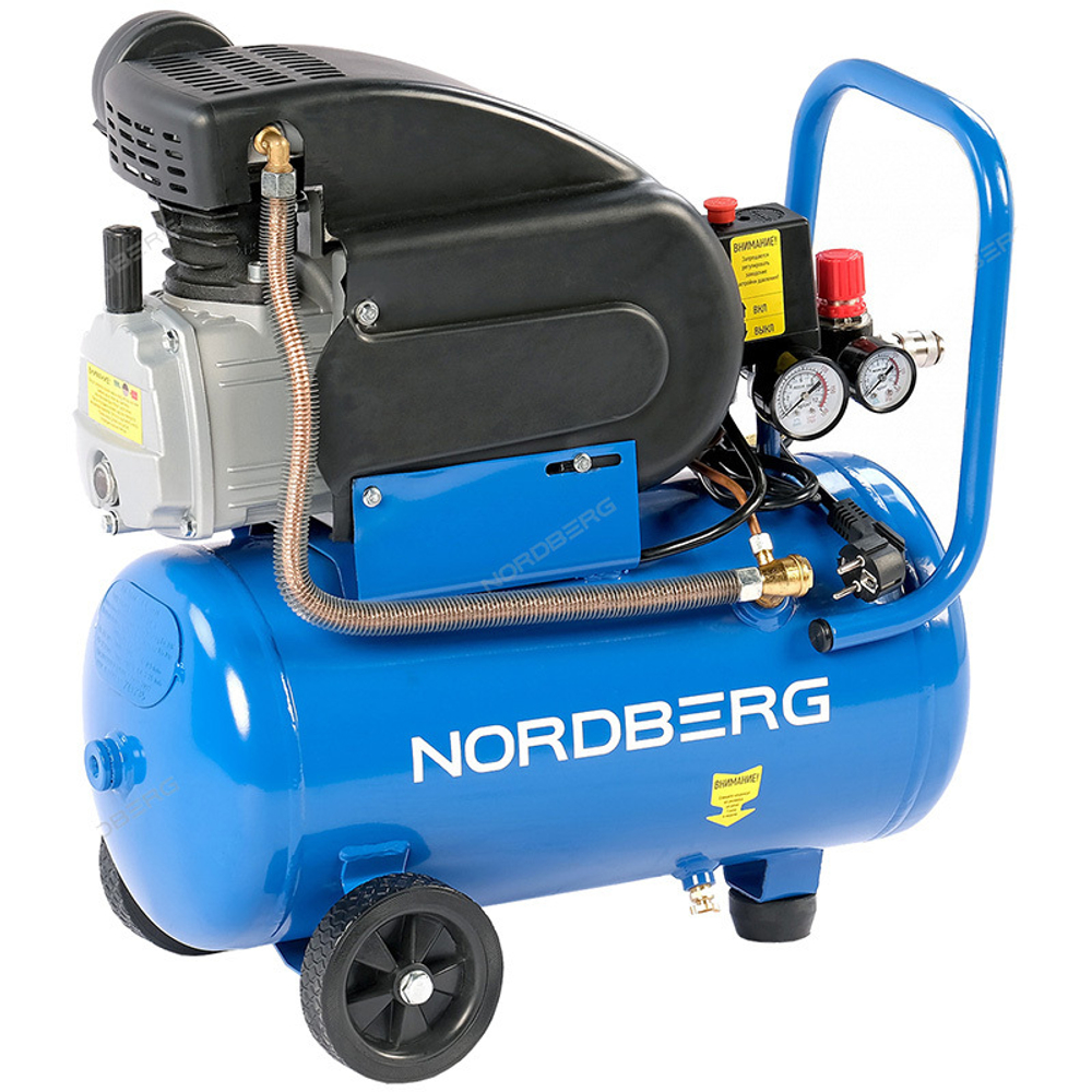 NORDBERG (NCE25/240) Компрессор поршневой 220В, ресив. 24л, 240л/мин