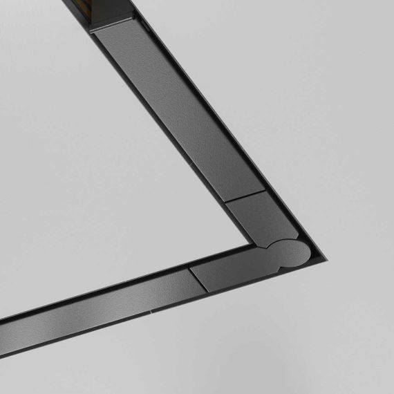 Угол-соединитель 45° Exility X встраиваемый под ГКЛ 12,5мм, черный Maytoni Technical EXILITY X Accessories for tracks Exility X TRA239CLS-42.12B