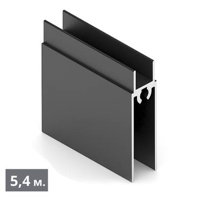 СТАНДАРТ Рамка нижняя двери (5,40 м) черный матовый (RAL) (AS0721) Aristo