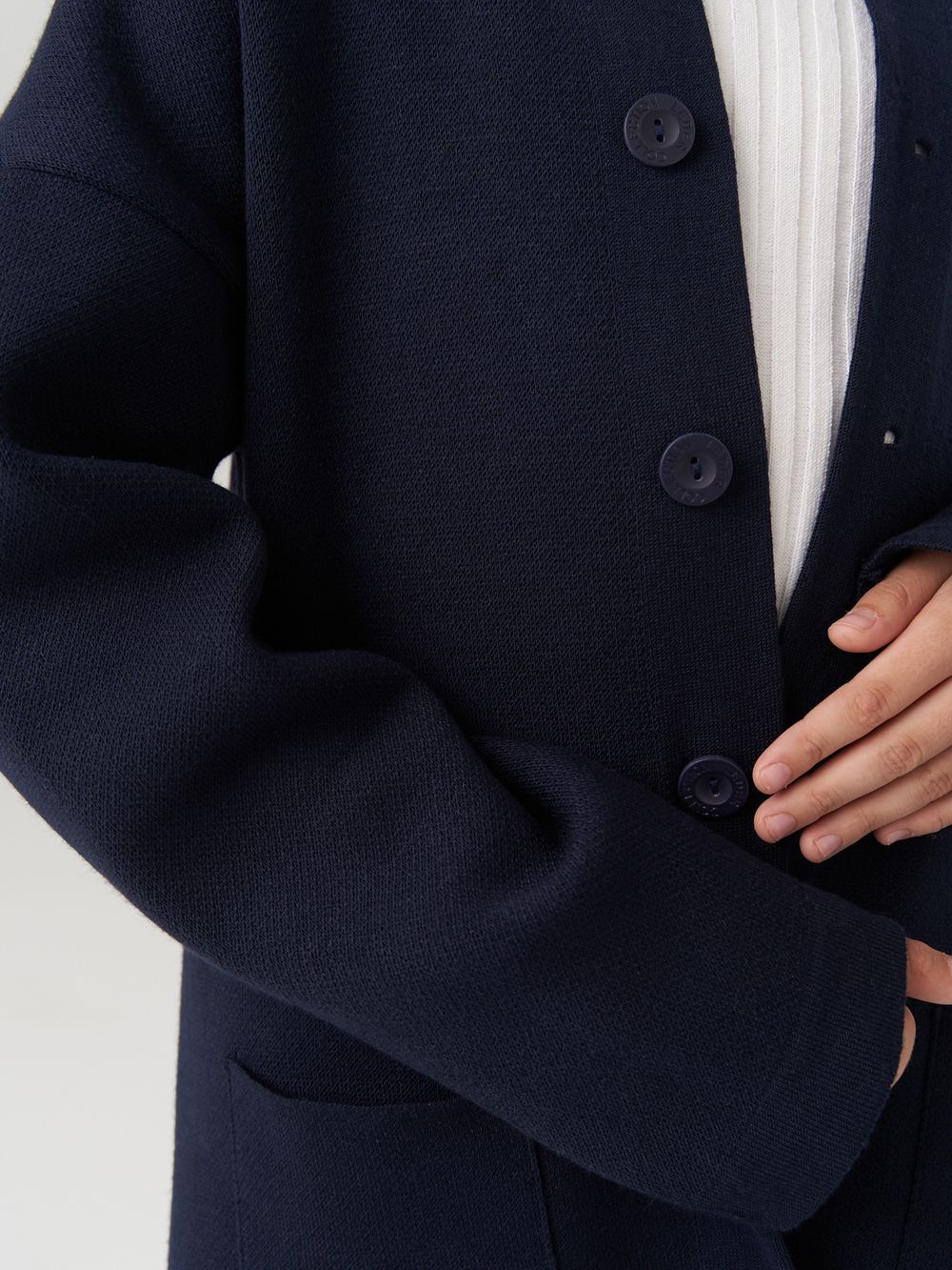 Кардиган для девочки в школу AT990 синий