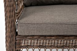 "Гранд Латте" диван трехместный из искусственного ротанга, цвет коричневый