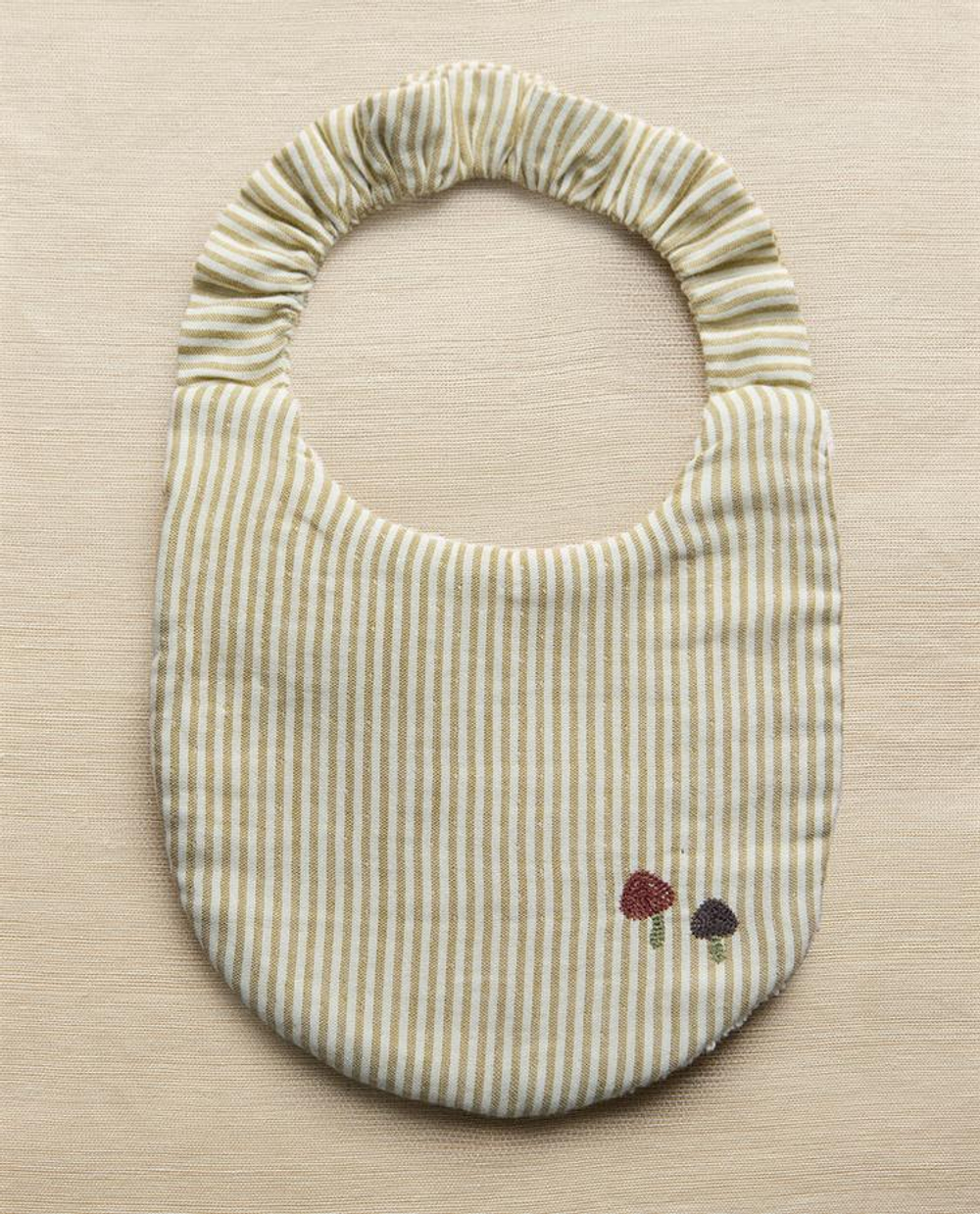 ZARA HOME ДЕТСКИЙ НАГРУДНИК В ПОЛОСКУ, ЗЕЛЕНЫЙ