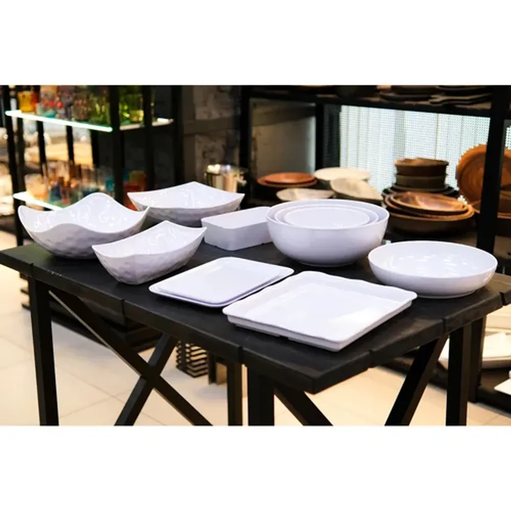 Салатник 3000 мл 30,5*30,5*9,7 см квадрат. White пластик меламин P.L. Proff Cuisine