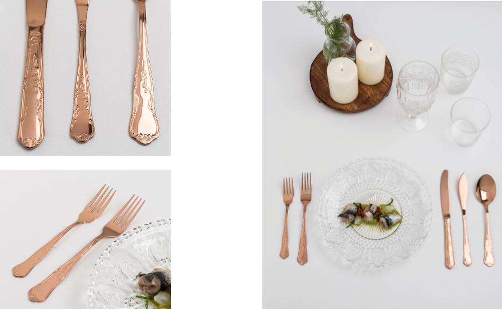 Набор столовых приборов на 6 персон 24 прибора Herdmar Samba Copper