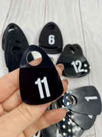 черные номерки пластик