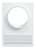 Площадка торцевая ПТПР фланец D125 решетка 180х250 пластик ERA