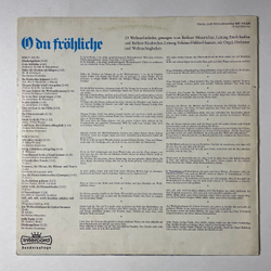 Винтажная виниловая пластинка LP Сборник Немецкие Рождественские песни O Du Frohliche (Germany 1978)