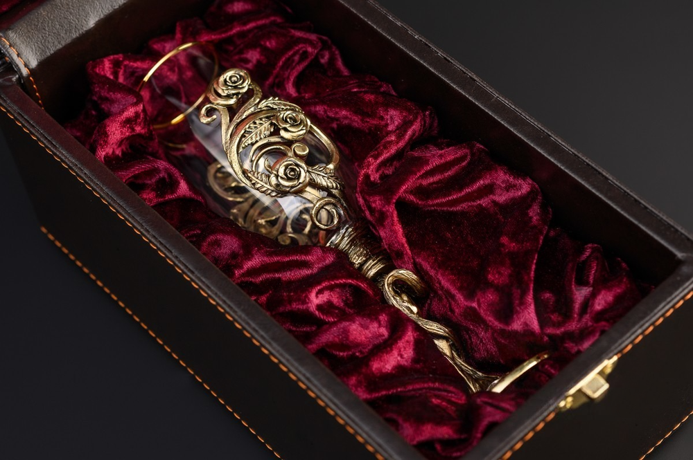 Бокал для шампанского "Флора" в подарочном футляре