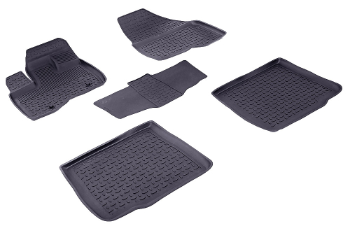 Резиновые коврики с высоким бортом для Ford Explorer V (&lt,3,5л) 2010-2015, Seintex.85081