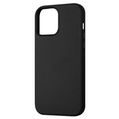 Чехол из натуральной кожи (MagSafe + анимация NFC) Leather Case для iPhone 13 Pro Max (Черный) с магнитом Premium