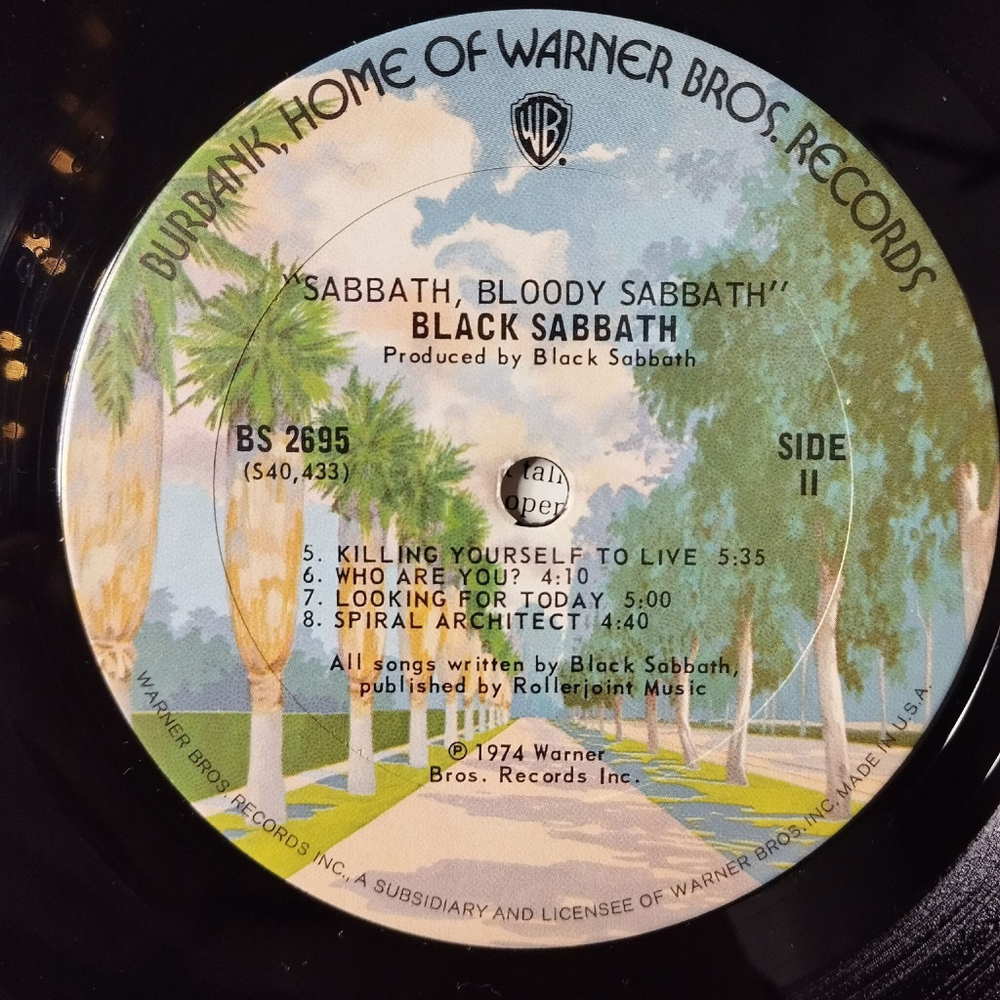 Винтажная виниловая пластинка LP Black Sabbath Bloody (USA 1974)