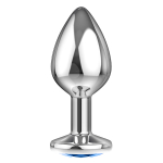 Анальная пробка 8см с голубым кристаллом Lola Games Diamond Light blue Sparkle Large 4010-04Lola