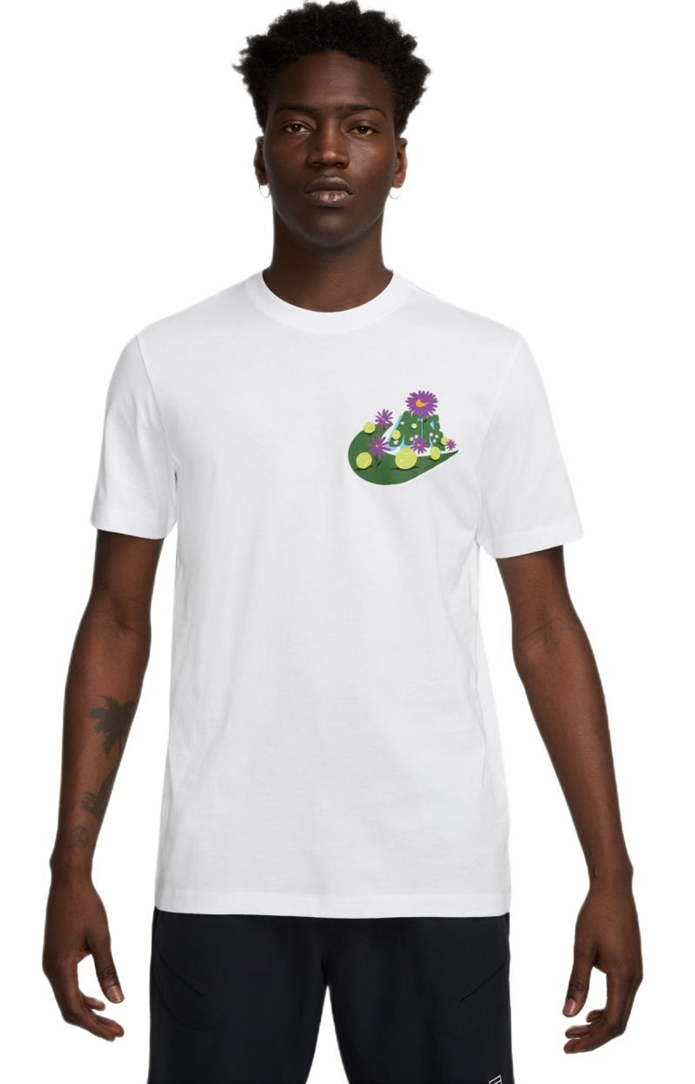 Мужская теннисная футболка Nike Court Tennis - white