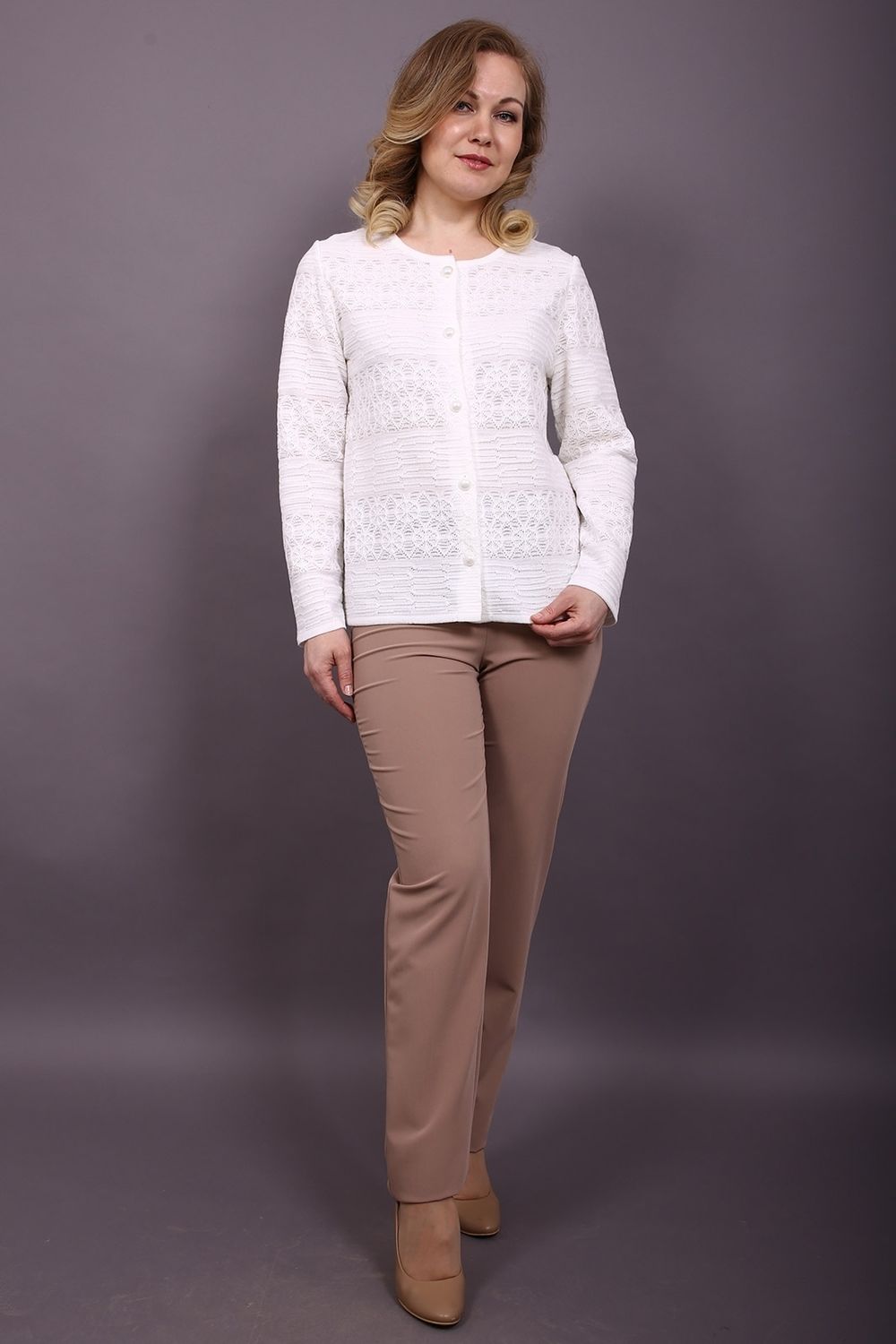 1137 жакет женский Белый 10 Olsarri (Акция)