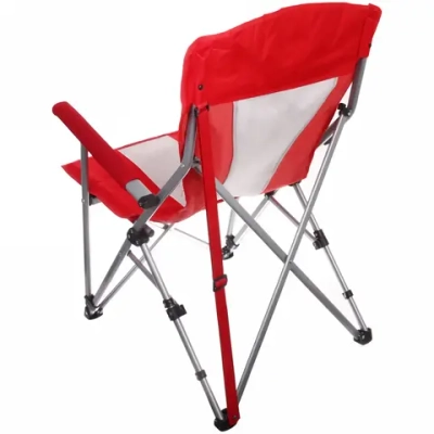 Кресло складное с подлокотниками до 120кг 55*52*94 см красное