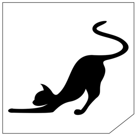 Трафарет для блеск-тату 6*6 кошка 140К