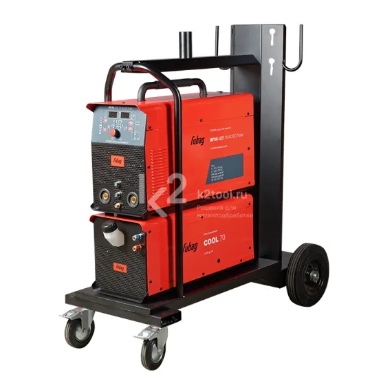 Инвертор сварочный Fubag INTIG 400T W AC/DC PULSE + горелка FB TIG 18 5P, 4 м + модуль охлаждения + тележка