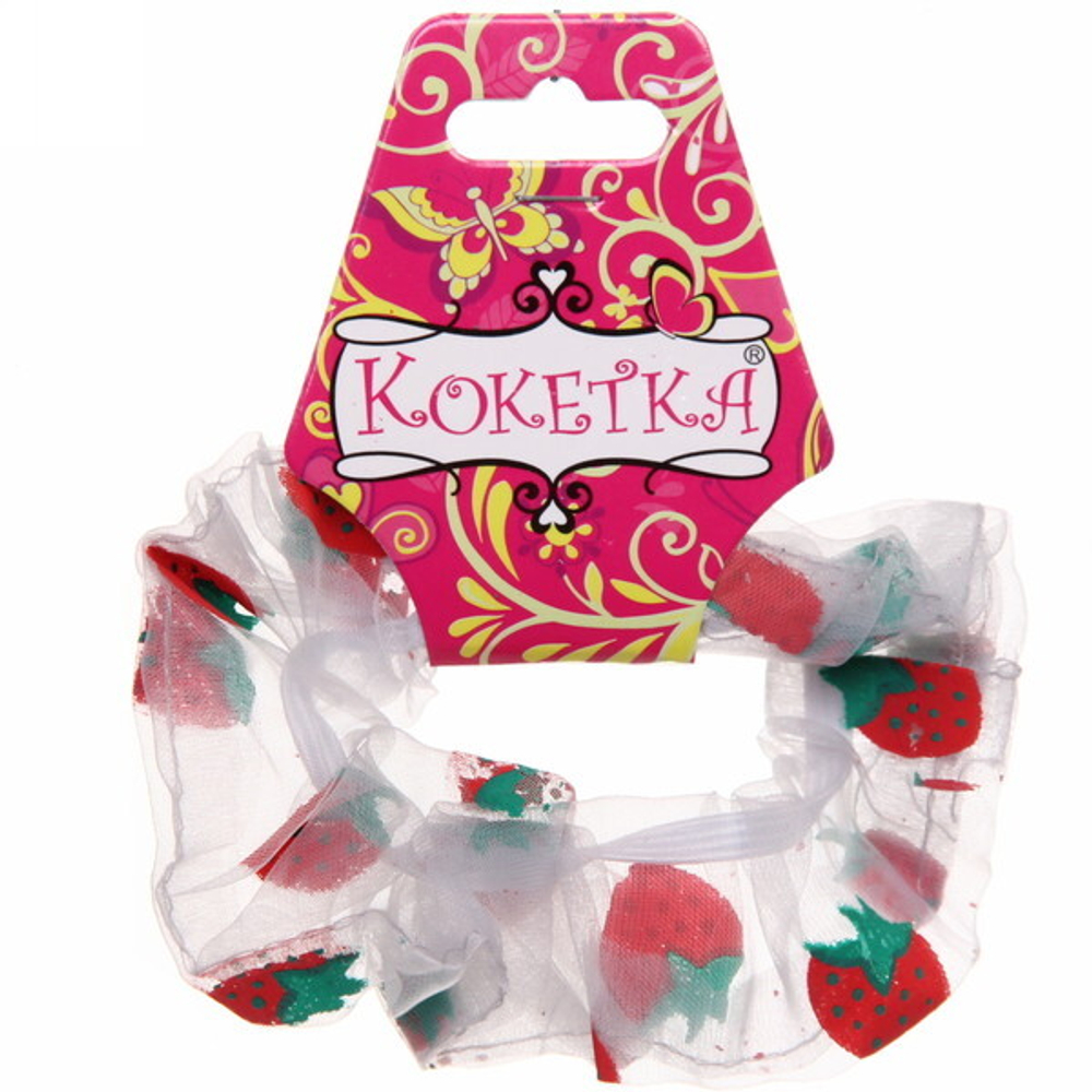 Резинка для волос 1шт «Tenderness - Клубнички», микс 5 цветов, d-11см