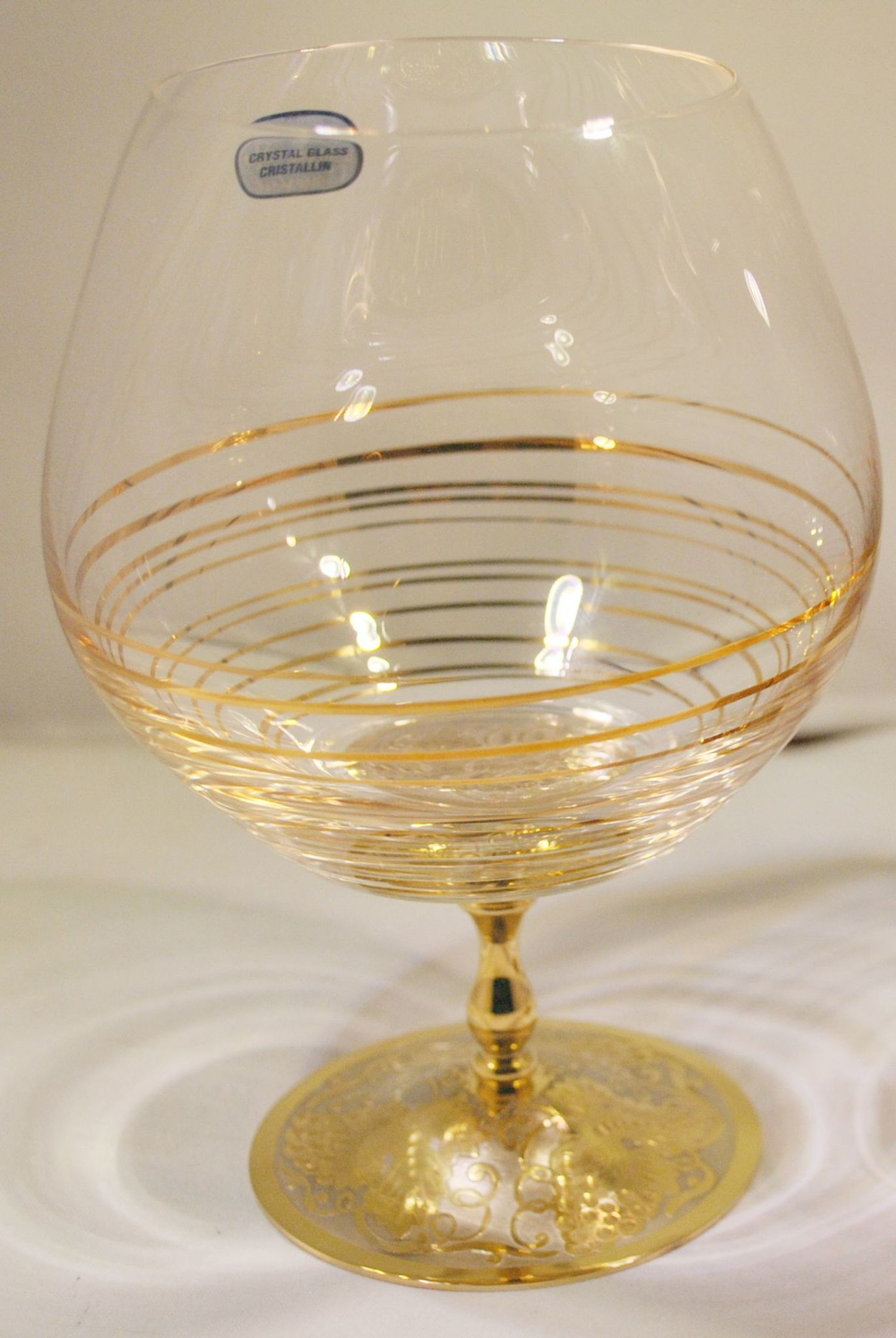 Бокал для коньяка "Виноград" №1 (Златоуст) в подарочном футляре