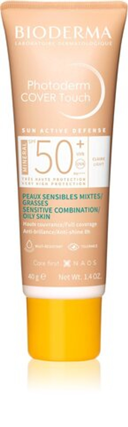 Bioderma Photoderm Cover Touch - тональный крем с высокой степенью покрытия SPF 50+ /  Light 40  g  / GTIN 3701129803424