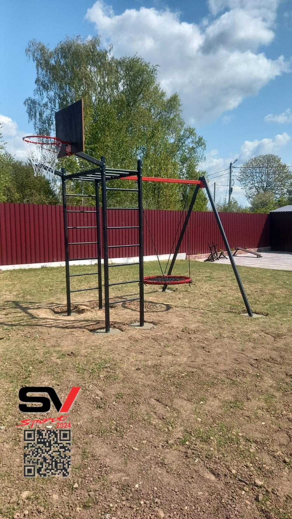 Монтаж уличного спортивно-игрового комплекса Sv Sport