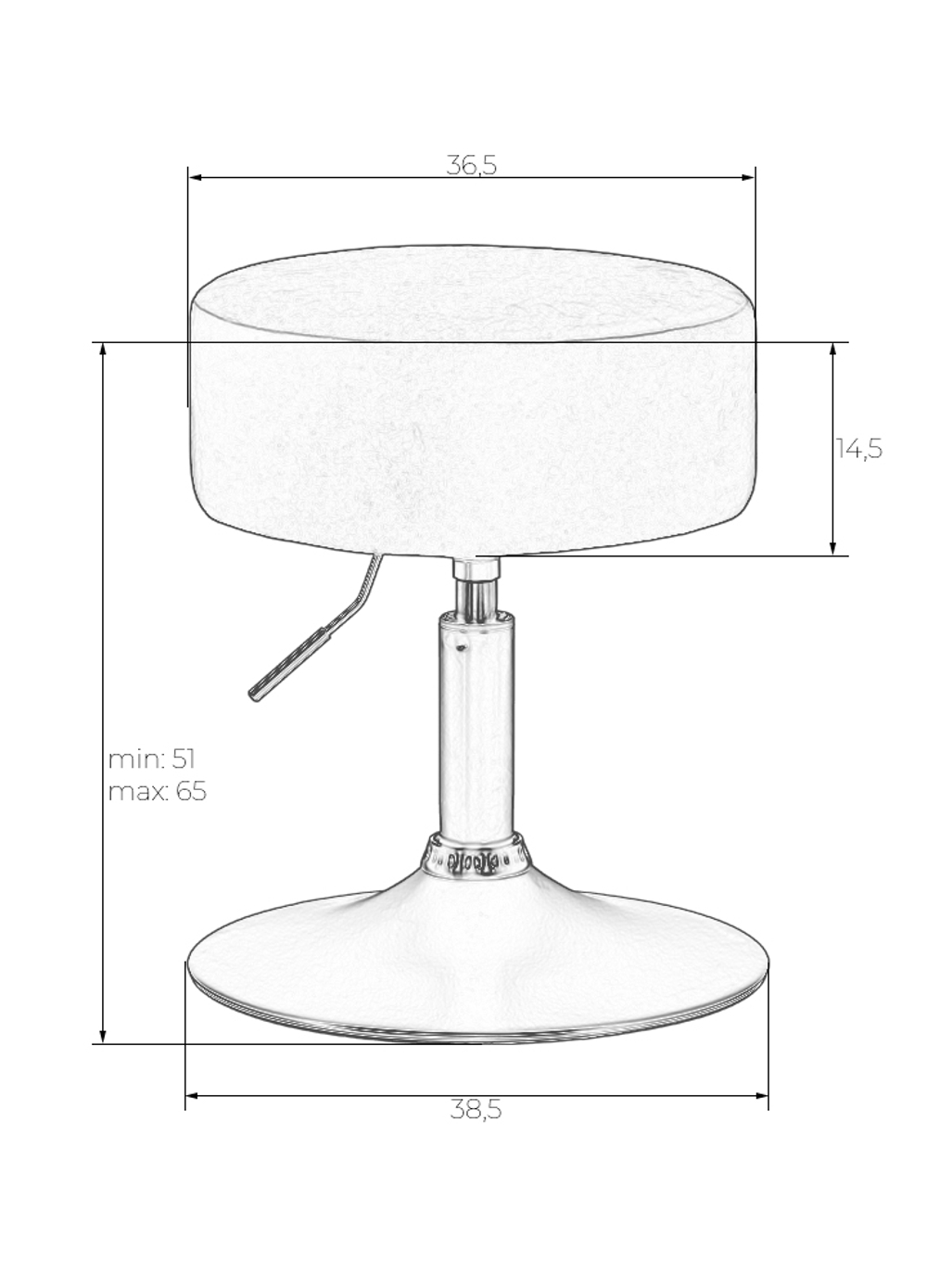 Пуф DOBRIN DANNY BLACK (темно-серое букле (16))