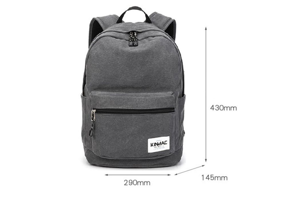 Рюкзак с отделением для ноутбука до 15,6" и USB-портом для зарядки (Серый)