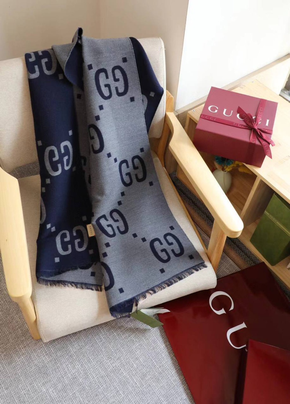 Шарф Gucci 35х190 см, арт. 474506704