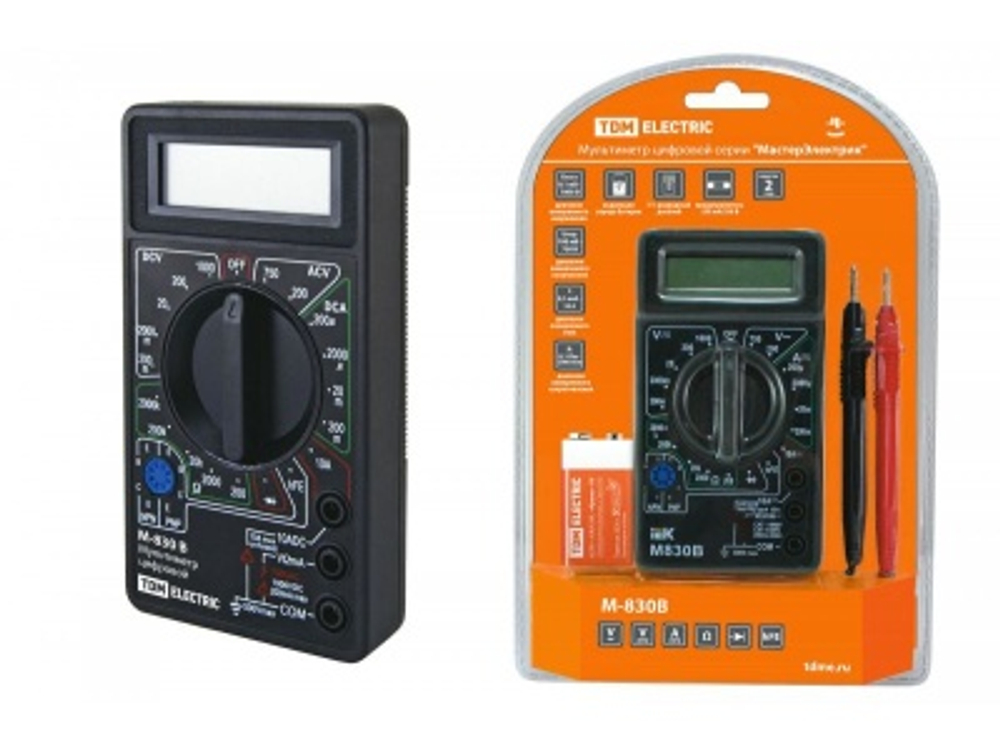 Мультиметр цифровой МастерЭлектрик М-830В TDM