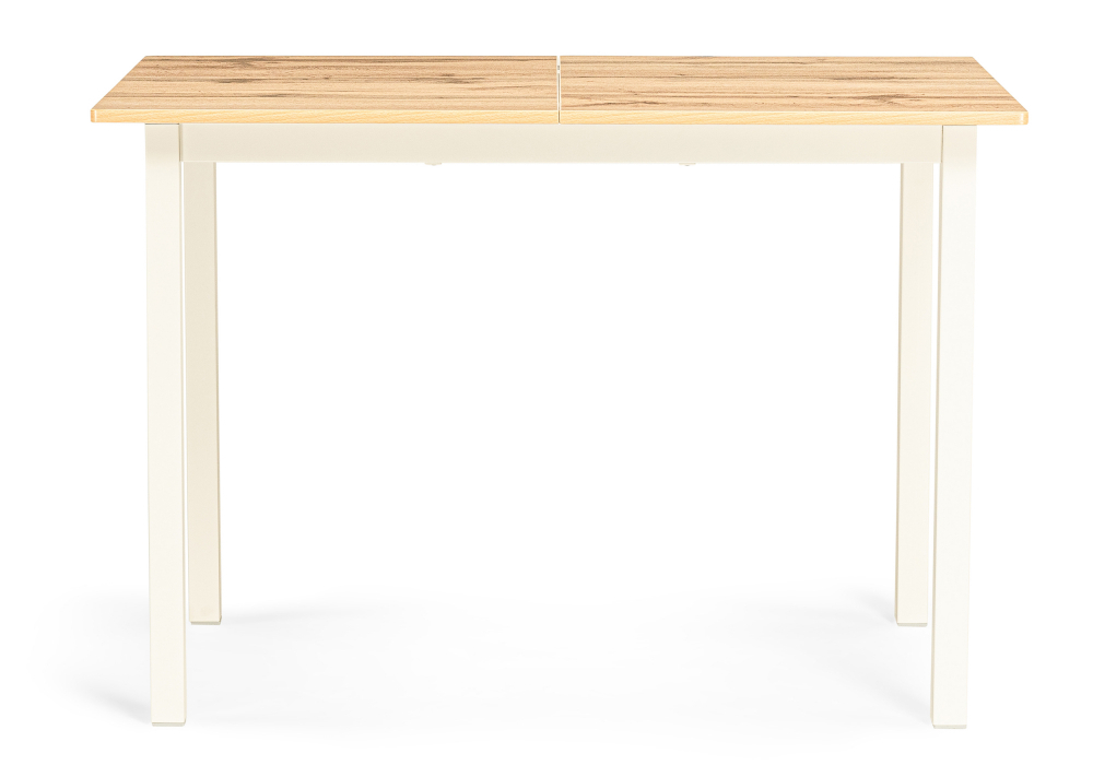 Стол деревянный Woodville Аркон 110(130)х68х75 дуб вотан, белый, ножки белые